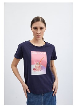 orsay Koszulka w kolorze granatowo-jasnoróżowym ze sklepu Limango Polska w kategorii Bluzki damskie - zdjęcie 172422725