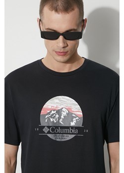 Columbia t-shirt bawełniany Path Lake męski kolor czarny z nadrukiem 1934814 ze sklepu PRM w kategorii T-shirty męskie - zdjęcie 172422895