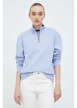Levi's bluza damska kolor niebieski gładka ze sklepu PRM w kategorii Bluzy damskie - zdjęcie 172422956