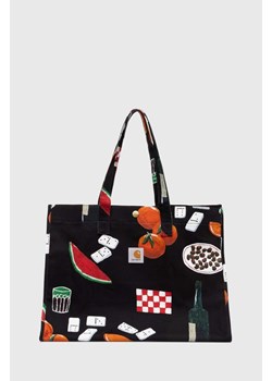Carhartt WIP torebka Canvas Graphic Beach Bag kolor czarny I033104.23JXX ze sklepu PRM w kategorii Torby Shopper bag - zdjęcie 172423218