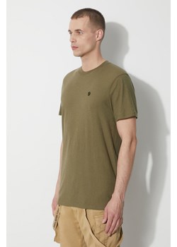 Fjallraven t-shirt Hemp Blend męski kolor zielony z aplikacją F12600215 ze sklepu PRM w kategorii T-shirty męskie - zdjęcie 172423236