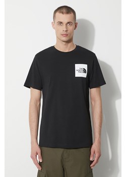 The North Face t-shirt bawełniany M S/S Fine Tee męski kolor czarny z nadrukiem NF0A87NDJK31 ze sklepu PRM w kategorii T-shirty męskie - zdjęcie 172423246