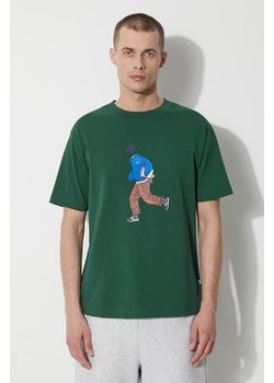 New Balance t-shirt bawełniany męski kolor zielony z nadrukiem MT41579NWG ze sklepu PRM w kategorii T-shirty męskie - zdjęcie 172423256