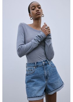 H & M - Szorty dżinsowe z wysokim stanem - Niebieski ze sklepu H&M w kategorii Szorty - zdjęcie 172423286