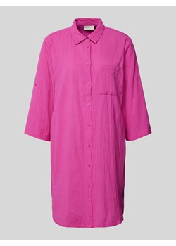 Bluzka długa z kieszenią na piersi i rękawem o dł. 3/4 ze sklepu Peek&Cloppenburg  w kategorii Koszule damskie - zdjęcie 172423328