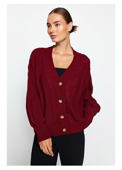 trendyol Kardigan w kolorze bordowym ze sklepu Limango Polska w kategorii Swetry damskie - zdjęcie 172423575
