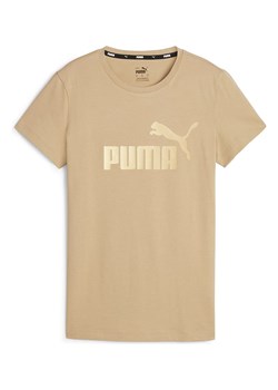 Puma Koszulka &quot;ESS+&quot; w kolorze beżowym ze sklepu Limango Polska w kategorii Bluzki damskie - zdjęcie 172424039