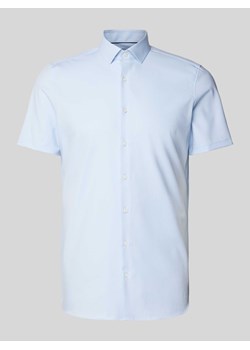 Koszula biznesowa o kroju body fit z rękawem o dł. 1/2 model ‘NEW YORK’ ze sklepu Peek&Cloppenburg  w kategorii Koszule męskie - zdjęcie 172424859