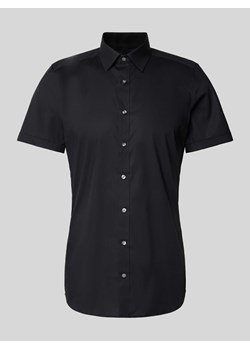 Koszula biznesowa o kroju body fit z rękawem o dł. 1/2 model ‘NEW YORK’ ze sklepu Peek&Cloppenburg  w kategorii Koszule męskie - zdjęcie 172424876