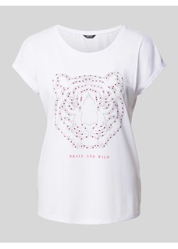 T-shirt zdobiony kamieniami ze sklepu Peek&Cloppenburg  w kategorii Bluzki damskie - zdjęcie 172425007