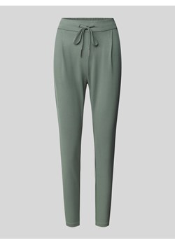Spodnie materiałowe o luźnym kroju z zakładkami w pasie model ‘EVA’ ze sklepu Peek&Cloppenburg  w kategorii Spodnie damskie - zdjęcie 172425015