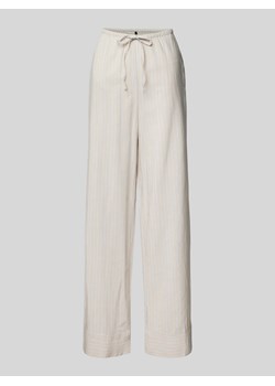 Spodnie z wysokim stanem i wzorem w paski model ‘GILI’ ze sklepu Peek&Cloppenburg  w kategorii Spodnie damskie - zdjęcie 172425128
