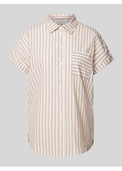 Bluzka ze wzorem w paski i kieszenią na piersi ze sklepu Peek&Cloppenburg  w kategorii Koszule damskie - zdjęcie 172425178