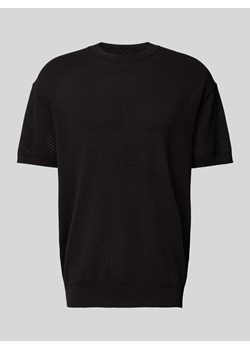 T-shirt z ażurowym wzorem ze sklepu Peek&Cloppenburg  w kategorii T-shirty męskie - zdjęcie 172425229