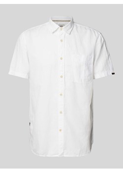 Koszula casulowa o kroju regular fit z mieszanki lnu i bawełny z kieszenią na piersi ze sklepu Peek&Cloppenburg  w kategorii Koszule męskie - zdjęcie 172425329