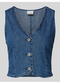 Kamizelka jeansowa z listwą guzikową na całej długości model ‘DALLAS’ ze sklepu Peek&Cloppenburg  w kategorii Kamizelki damskie - zdjęcie 172425369