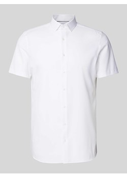 Koszula biznesowa o kroju body fit z rękawem o dł. 1/2 model ‘NEW YORK’ ze sklepu Peek&Cloppenburg  w kategorii Koszule męskie - zdjęcie 172425376