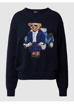 Sweter z dzianiny z wyhaftowanym motywem ze sklepu Peek&Cloppenburg  w kategorii Swetry damskie - zdjęcie 172425626