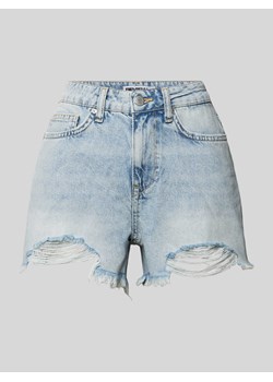Szorty jeansowe o kroju regular fit z przetarciami ze sklepu Peek&Cloppenburg  w kategorii Szorty - zdjęcie 172425698