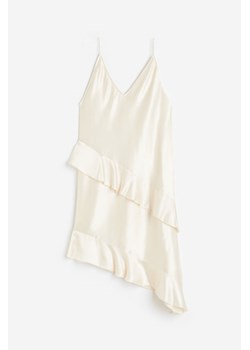 H & M - Satynowa sukienka na ramiączkach - Beżowy ze sklepu H&M w kategorii Sukienki - zdjęcie 172425799