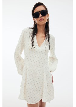 H & M - Sukienka z baloniastym rękawem - Biały ze sklepu H&M w kategorii Sukienki - zdjęcie 172425869