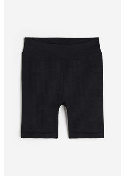 H & M - Krótkie legginsy bezszwowe DryMove - Czarny ze sklepu H&M w kategorii Szorty - zdjęcie 172425939