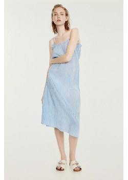 H & M - Bawełniana sukienka z falbankami - Niebieski ze sklepu H&M w kategorii Sukienki - zdjęcie 172426035