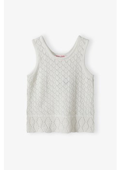 Biała bluzka z dzianiny swetrowej - Lincoln&Sharks ze sklepu 5.10.15 w kategorii Bluzki dziewczęce - zdjęcie 172426517