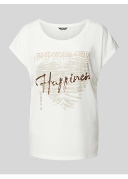 T-shirt z nadrukiem z motywem i napisem ze sklepu Peek&Cloppenburg  w kategorii Bluzki damskie - zdjęcie 172426737