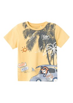 name it Koszulka &quot;Famat&quot; w kolorze żółto-szarym ze sklepu Limango Polska w kategorii T-shirty chłopięce - zdjęcie 172427298