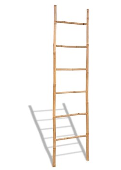 Drewniana drabinka z 6 szczeblami do łazienki T4-K59 ze sklepu Edinos.pl w kategorii Łazienka - zdjęcie 172427547
