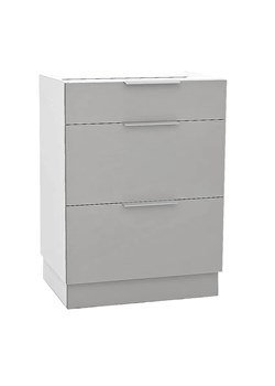 Klasyczna szafka kuchenna z szufladami szara - Zarus 9X 60 cm ze sklepu Edinos.pl w kategorii Meble kuchenne - zdjęcie 172427579