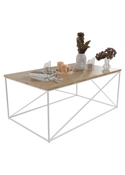 Skandynawski stolik kawowy biały + dąb artisan - Sekros 5X ze sklepu Edinos.pl w kategorii Stoliki kawowe - zdjęcie 172428065