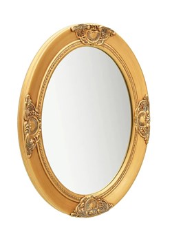 Złote owalne lustro w rustykalnym stylu - Gloros 3X ze sklepu Edinos.pl w kategorii Lustra - zdjęcie 172428106