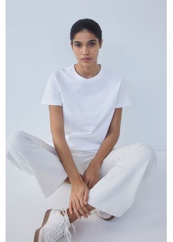 H & M - Bawełniany T-shirt - Biały ze sklepu H&M w kategorii Bluzki damskie - zdjęcie 172428688