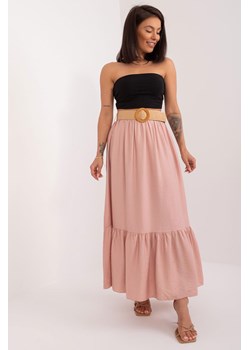 Trapezowa Spódnica Maxi Z Falbaną jasno różowa ze sklepu 5.10.15 w kategorii Spódnice - zdjęcie 172428859