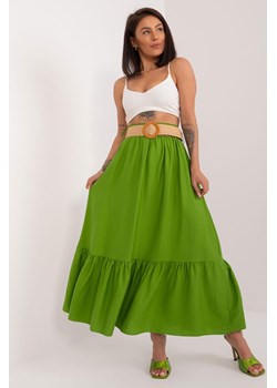 Trapezowa Spódnica Maxi Z Falbaną jasno zielona ze sklepu 5.10.15 w kategorii Spódnice - zdjęcie 172428896