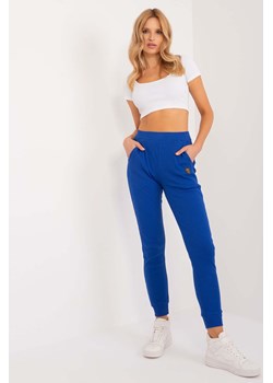 Dopasowane spodnie damskie kobaltowe ze sklepu 5.10.15 w kategorii Spodnie damskie - zdjęcie 172428906