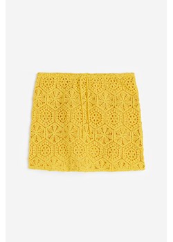 H & M - Plażowa spódnica o wyglądzie szydełkowej robótki - Żółty ze sklepu H&M w kategorii Spódnice - zdjęcie 172430499