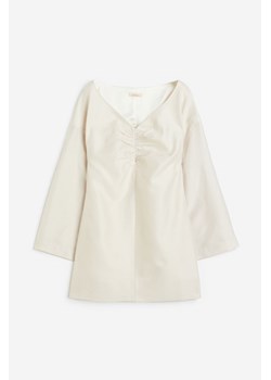 H & M - Sukienka z diagonalu z domieszką jedwabiu - Biały ze sklepu H&M w kategorii Sukienki - zdjęcie 172430536