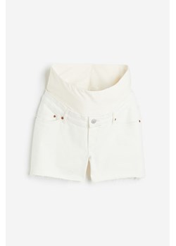 H & M - MAMA Szorty dżinsowe - Biały ze sklepu H&M w kategorii Spodenki ciążowe - zdjęcie 172430545