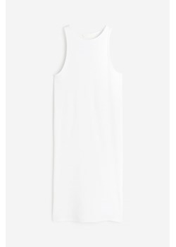 H & M - Sukienka z dżerseju w prążki - Biały ze sklepu H&M w kategorii Sukienki - zdjęcie 172430549