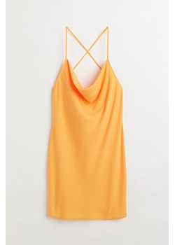 H & M - Krótka sukienka na ramiączkach - Pomarańczowy ze sklepu H&M w kategorii Sukienki - zdjęcie 172430568