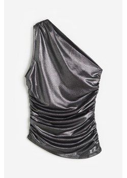 H & M - Marszczony top na jedno ramię - Czarny ze sklepu H&M w kategorii Bluzki damskie - zdjęcie 172430597