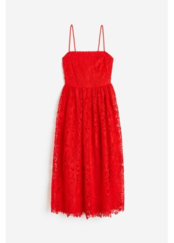 H & M - Koronkowa sukienka bandeau - Czerwony ze sklepu H&M w kategorii Sukienki - zdjęcie 172430607