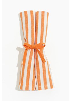 H & M - Tekstylna serwetka 2-pak - Pomarańczowy ze sklepu H&M w kategorii Tekstylia kuchenne - zdjęcie 172430608