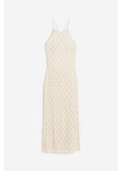 H & M - Plażowa sukienka o wyglądzie szydełkowej robótki - Beżowy ze sklepu H&M w kategorii Sukienki - zdjęcie 172430626