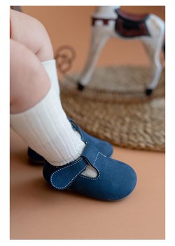 First Step Skórzane buty w kolorze granatowym do raczkowania ze sklepu Limango Polska w kategorii Buciki niemowlęce - zdjęcie 172430867