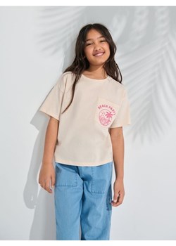 Sinsay - Koszulka z nadrukiem - kremowy ze sklepu Sinsay w kategorii Bluzki dziewczęce - zdjęcie 172433299