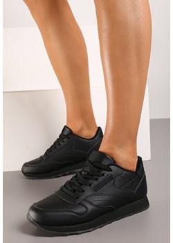 Czarne Klasyczne Sneakersy Sznurowane przed Kostkę Effisia ze sklepu born2be.pl w kategorii Buty sportowe damskie - zdjęcie 172433355